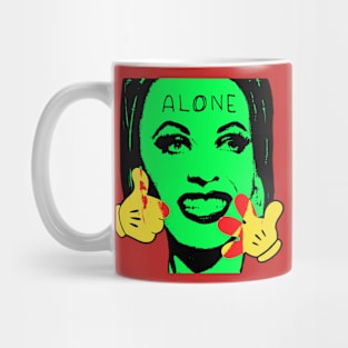 Alone | terrible Pop Art | Retro Surreal | Vintage Hard Life (yellow gloves) By Tyler Tilley Mug